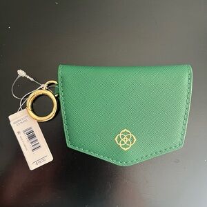 Kendra Scott Green Leather Key Holder NWT